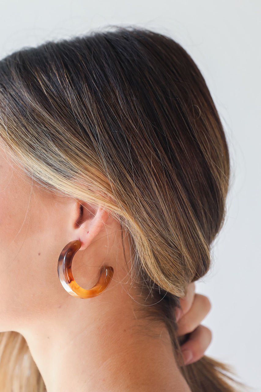 Leah Acrylic Hoop Earrings