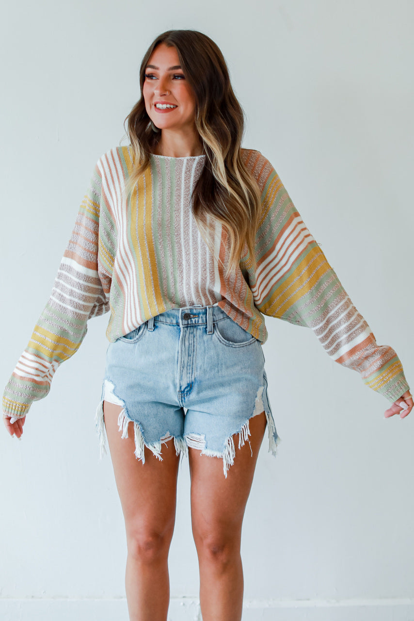 Sloane Distressed Denim Shorts