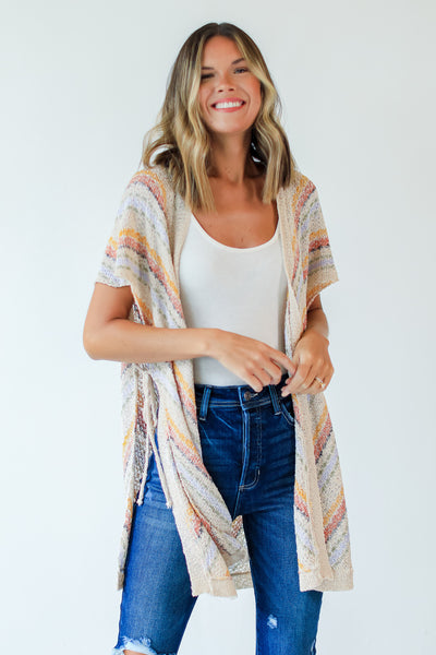 Stay With Me Striped Knit Cardigan