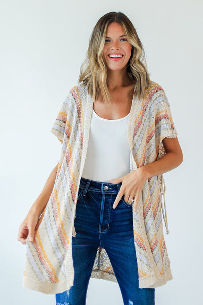 Stay With Me Striped Knit Cardigan