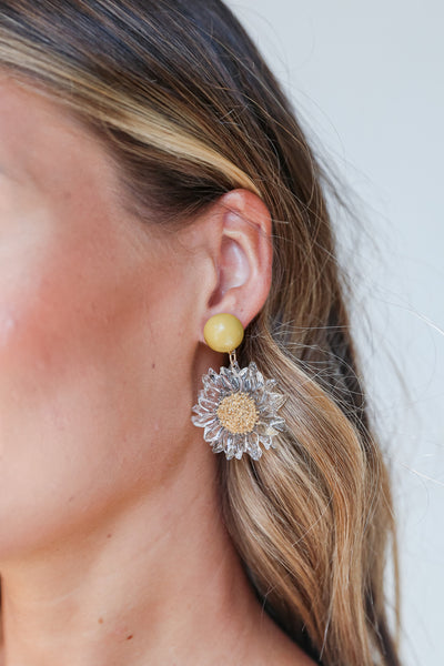 Daphne Sunflower Drop Earrings