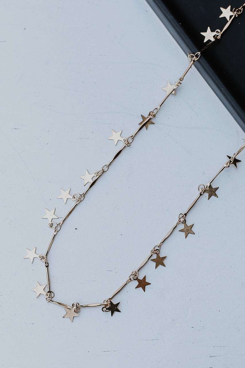 Maya Gold Star Necklace