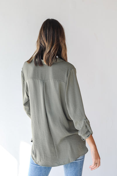 Catching Feelings Button-Up Blouse