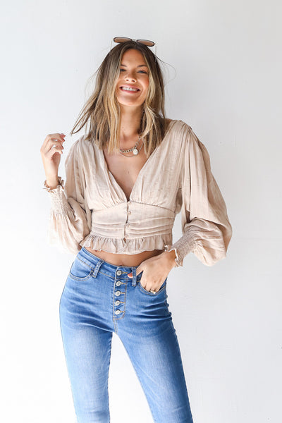 It's A Date Cropped Blouse