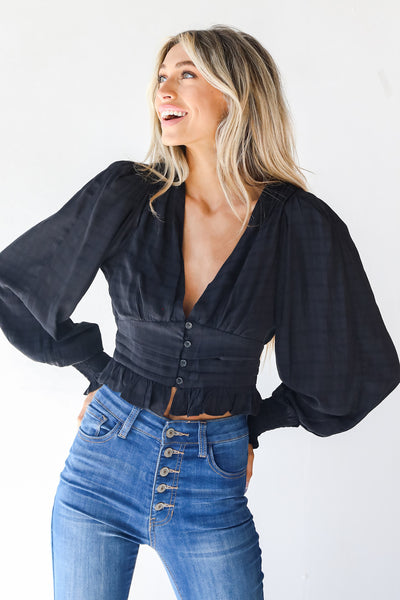It's A Date Cropped Blouse