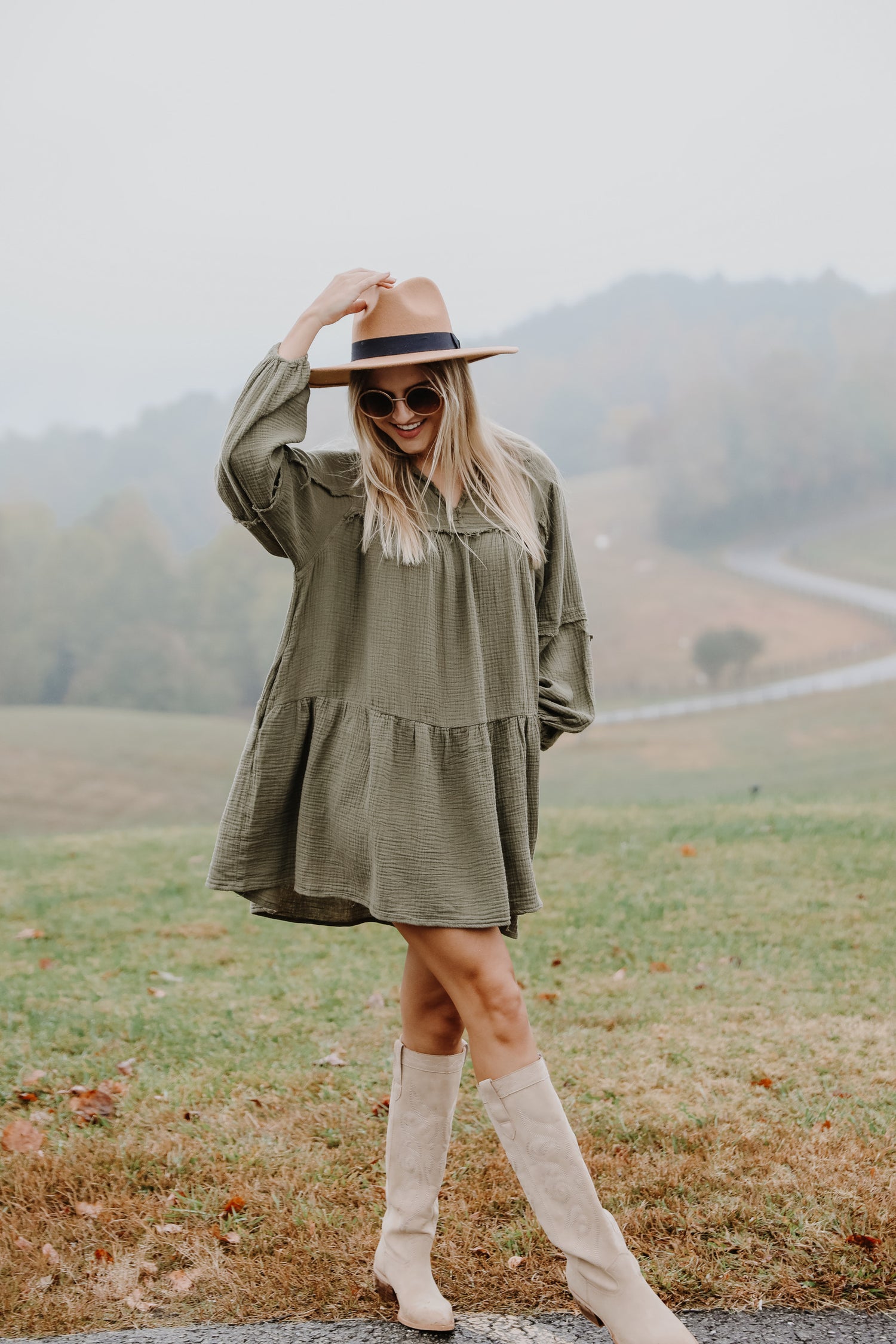 Pretty Visions Linen Mini Dress