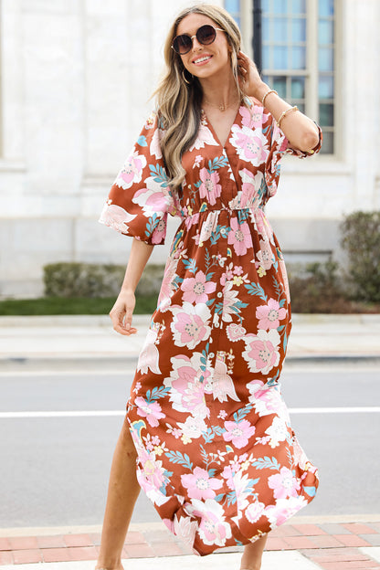 FINAL SALE - Flowering Charm Floral Maxi Dress