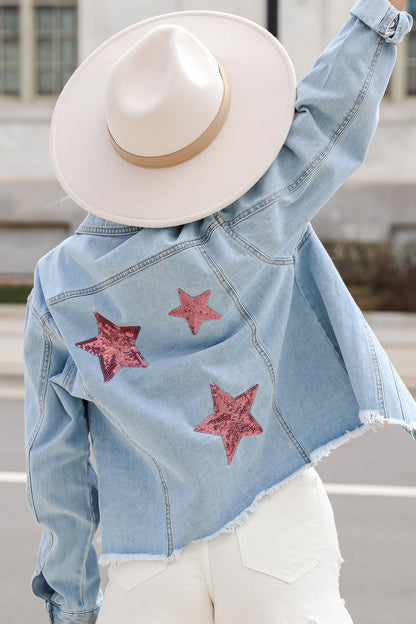 FINAL SALE - Brightest Stars Denim Jacket