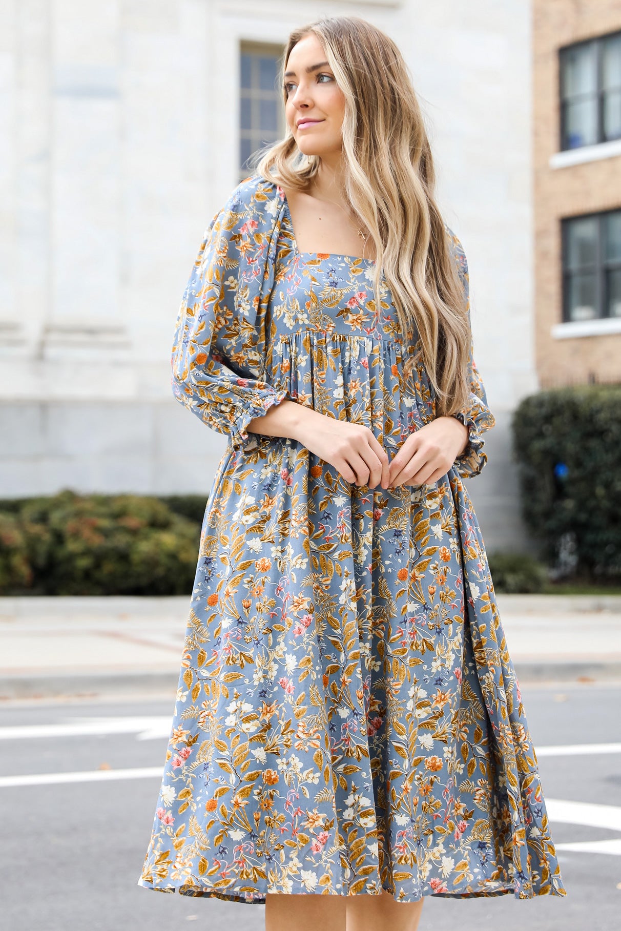 FINAL SALE - Spectacular Feelings Floral Midi Dress