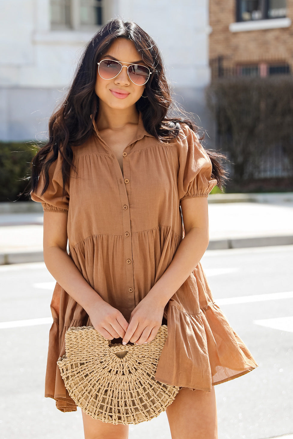 FINAL SALE - Eye-Catching Presence Tiered Mini Dress