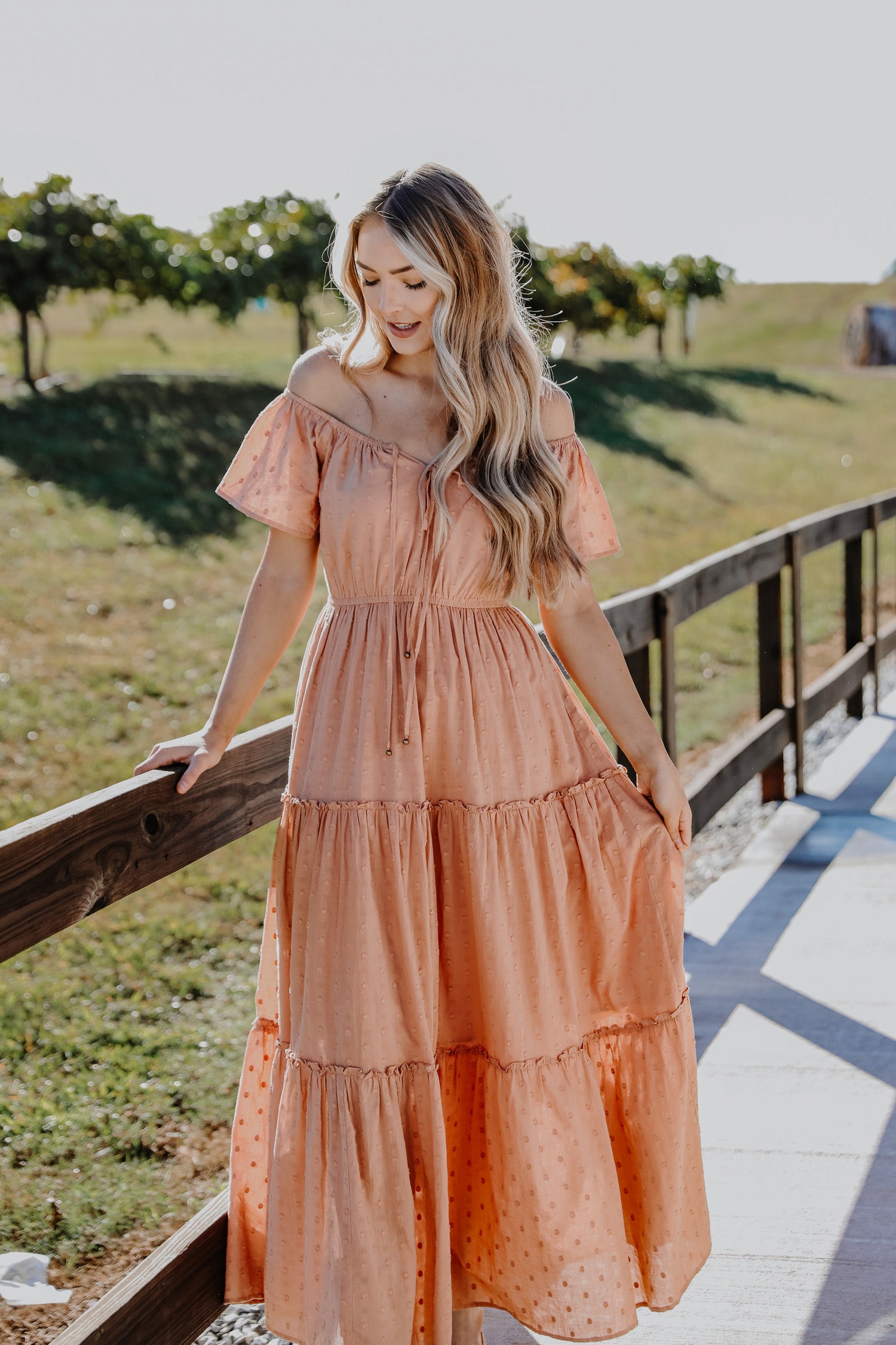 FINAL SALE - Dreamy Desire Swiss Dot Tiered Maxi Dress