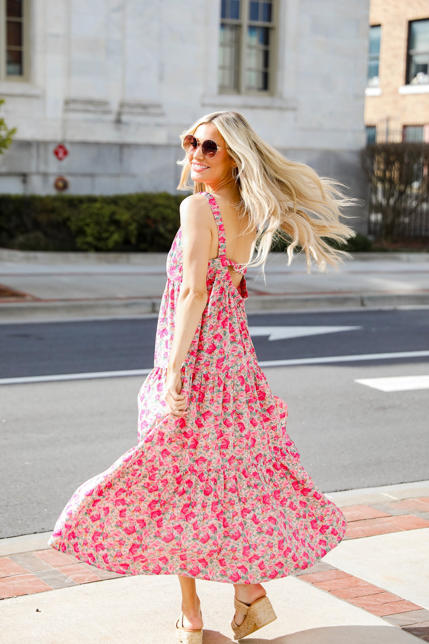 In Love Forever Tiered Floral Maxi Dress