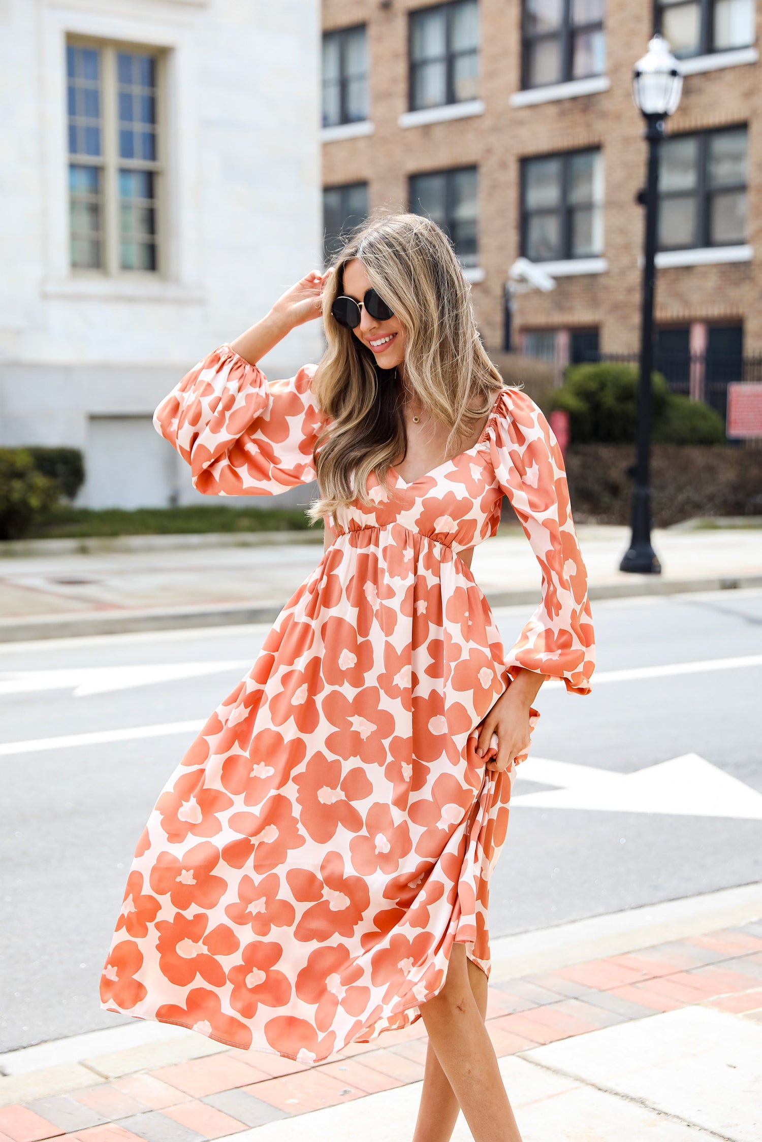 FINAL SALE - Feeling Sweet Floral Midi Dress
