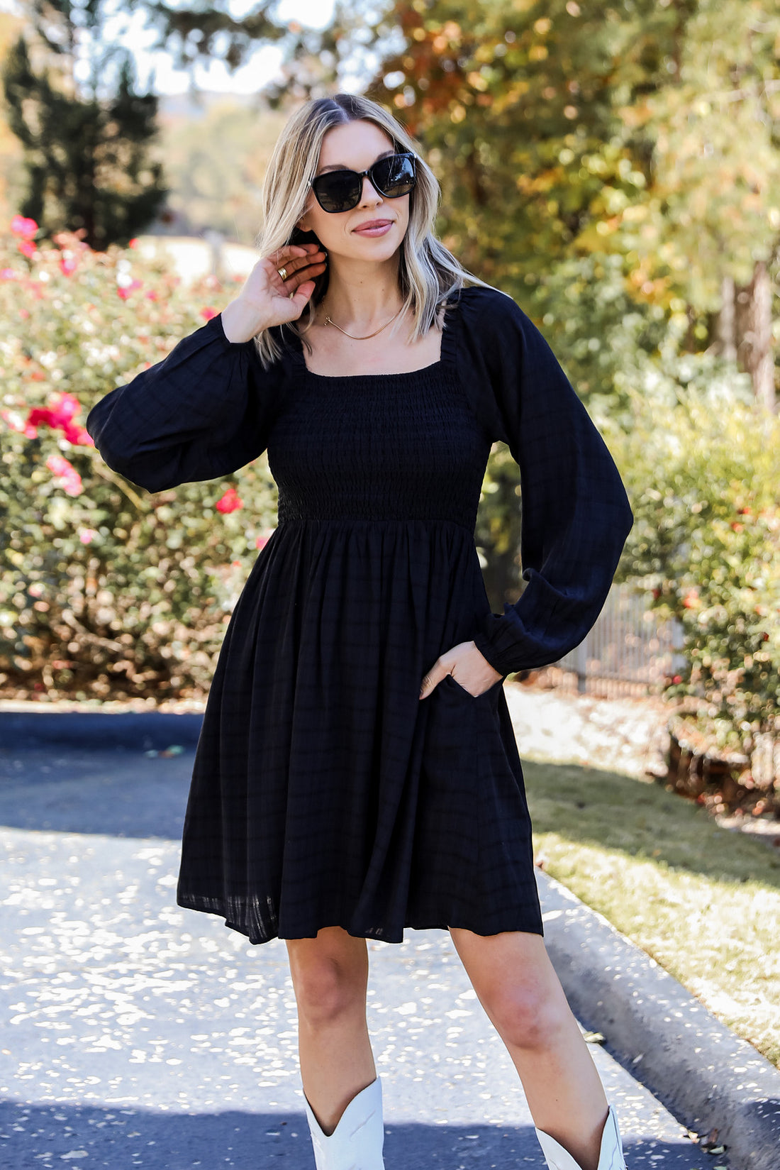 FINAL SALE - Talk Of The Party Smocked Mini Dress