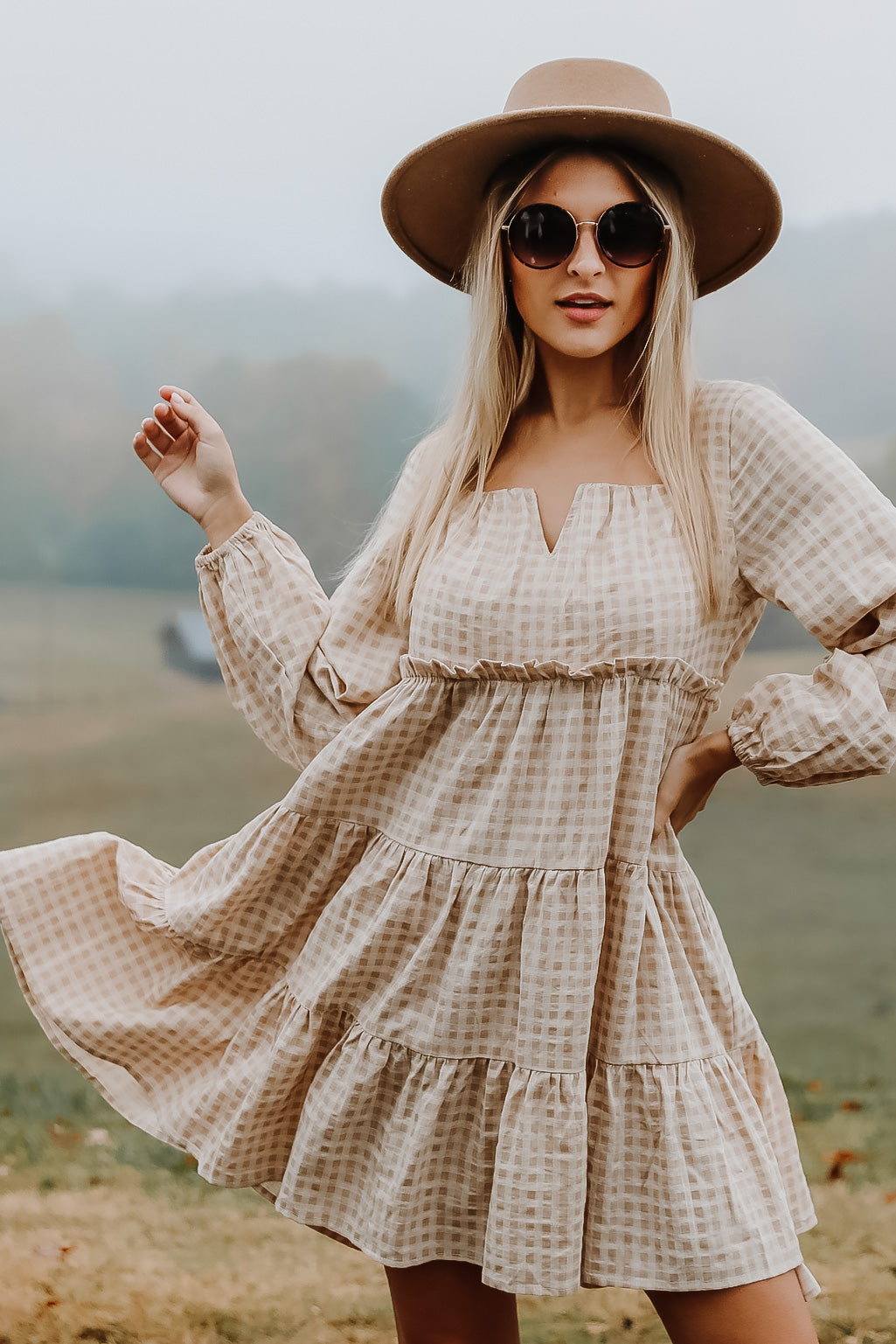 FINAL SALE - Follow Your Heart Gingham Mini Dress