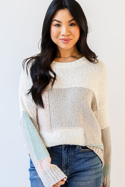 FINAL SALE - Wintertime Cutie Color Block Sweater