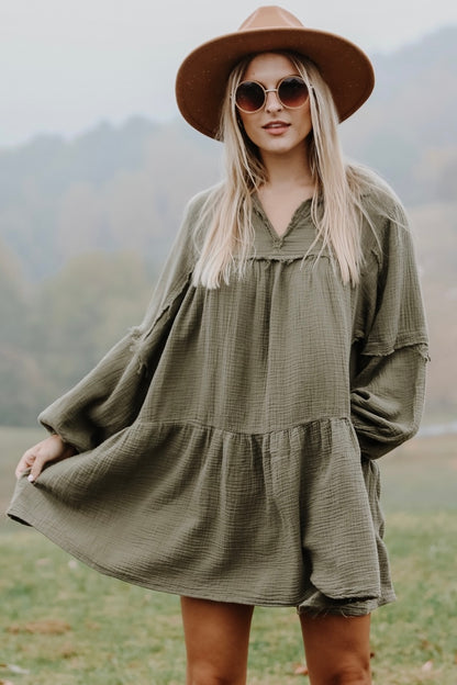 Pretty Visions Linen Mini Dress