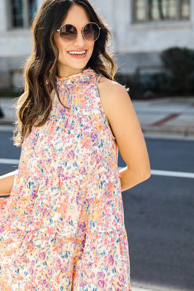 Lushly Blooming Tiered Mini Dress