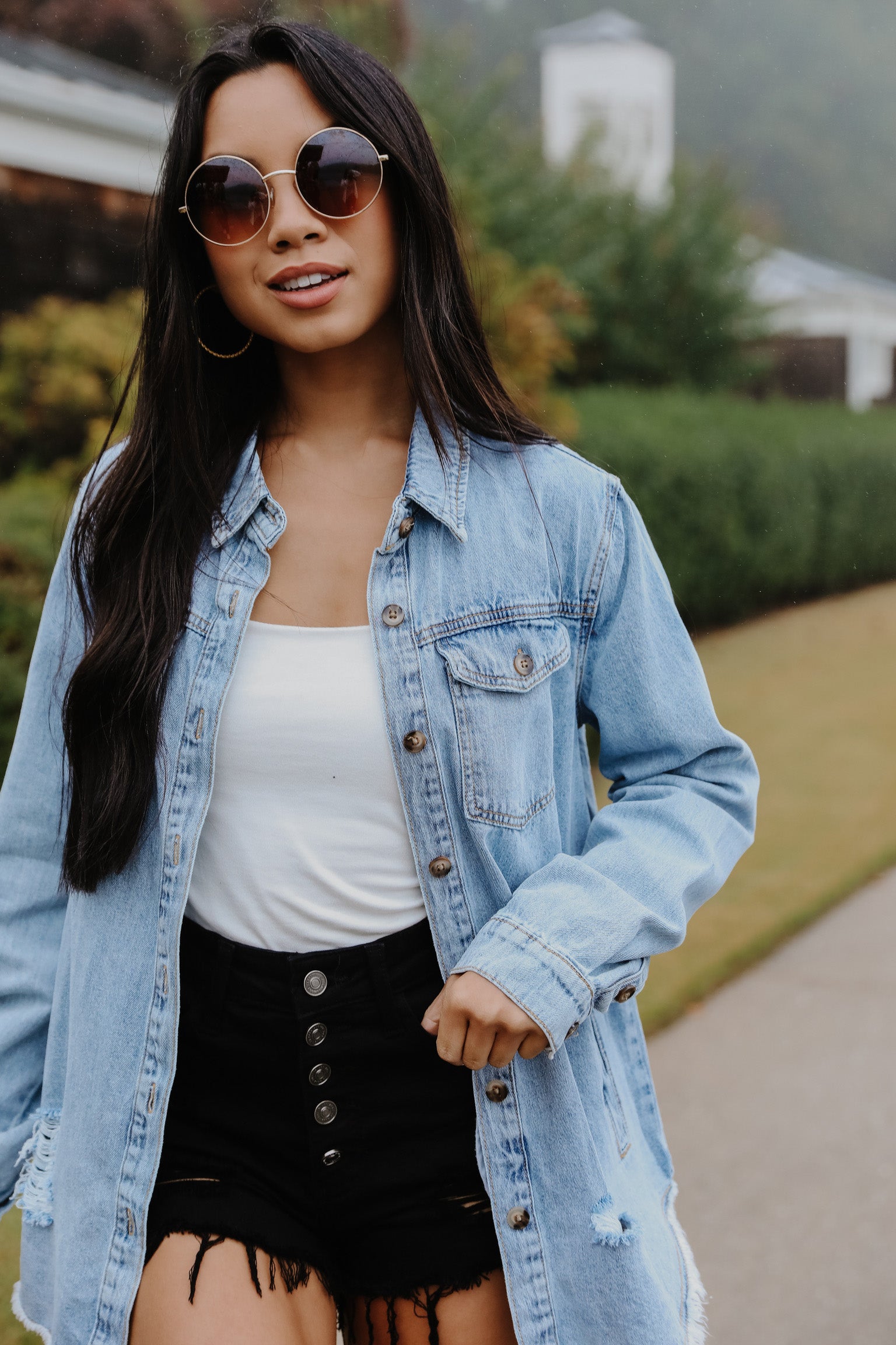 FINAL SALE - Say My Name Distressed Denim Jacket