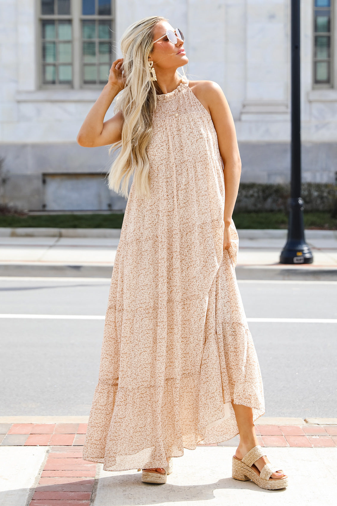 FINAL SALE - Tea Party Floral Maxi Dress