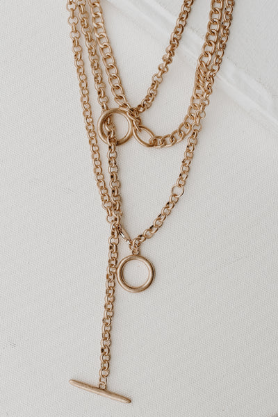 Eliza Gold Layered Chain Necklace