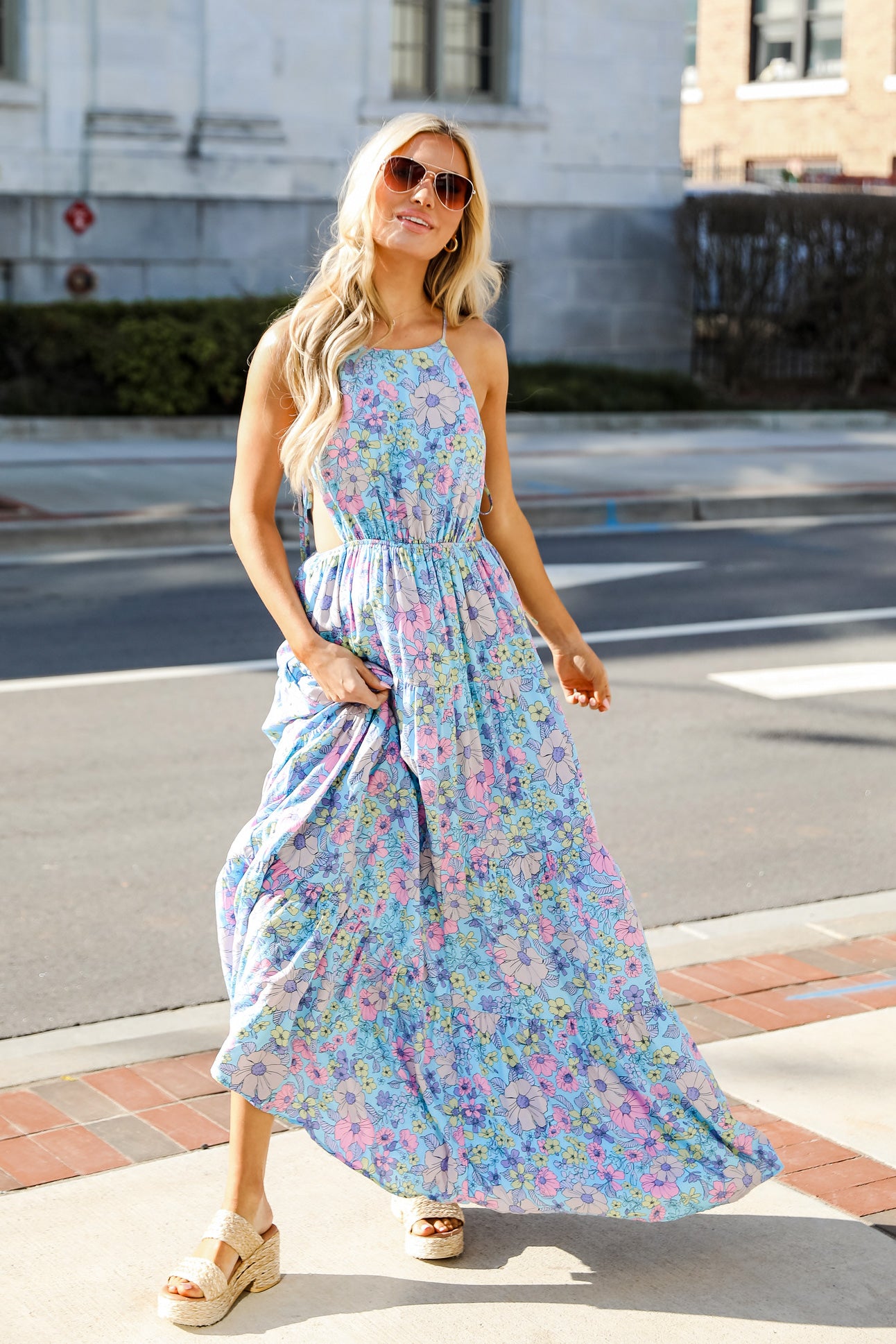 FINAL SALE - Blooming Bliss Floral Maxi Dress