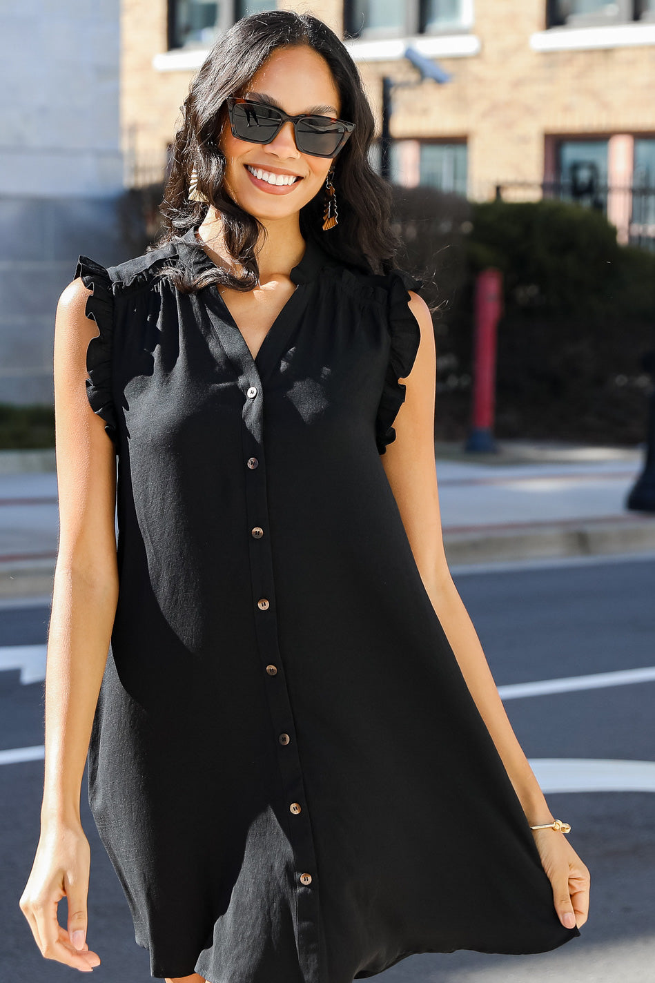 FINAL SALE - Simply Mine Ruffle Mini Dress