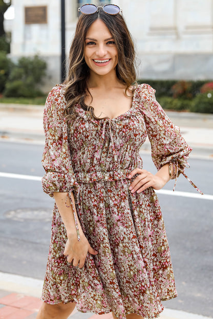FINAL SALE - Compelling Love Floral Mini Dress