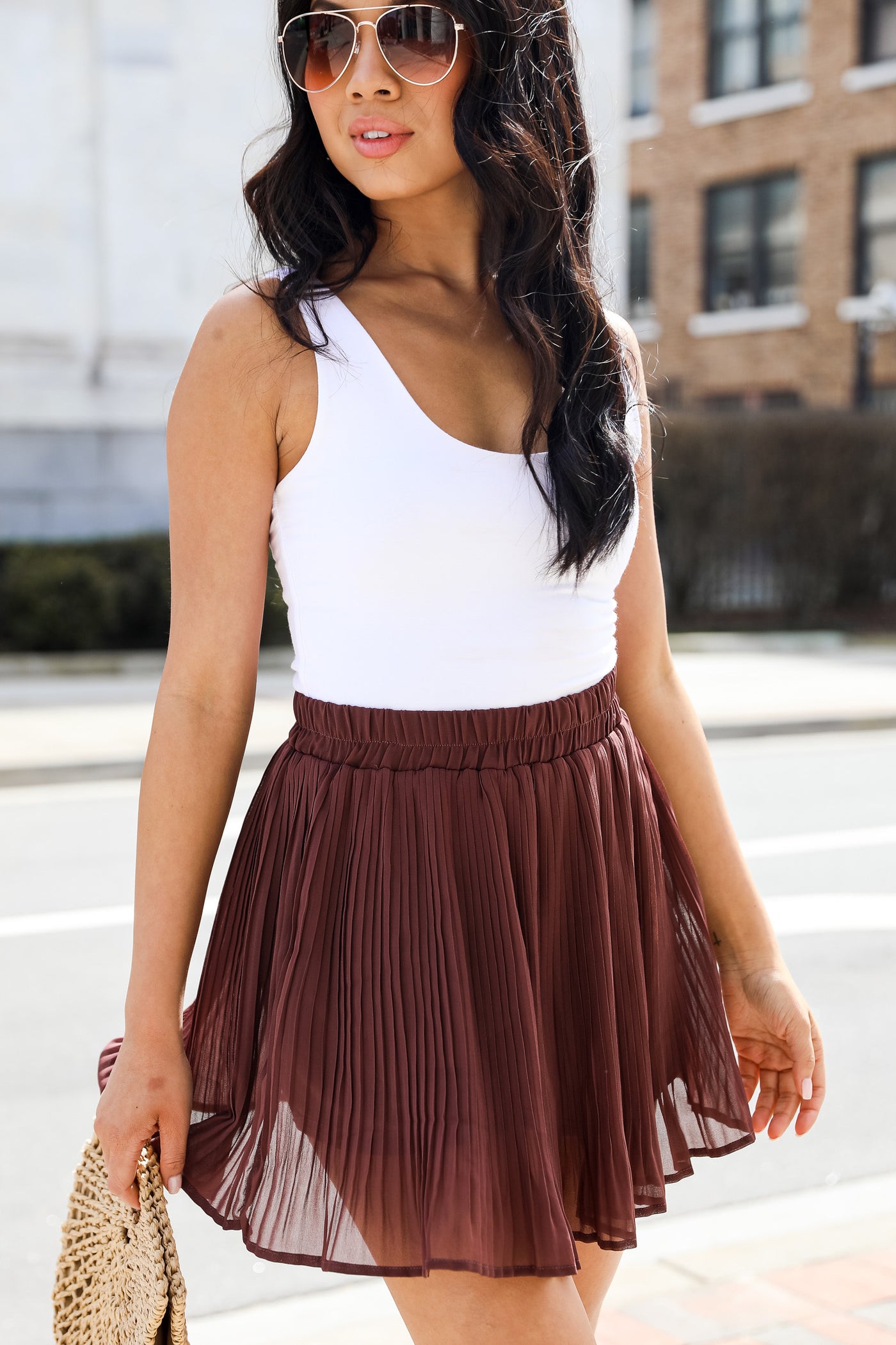 FINAL SALE - Love Without End Pleated Skort