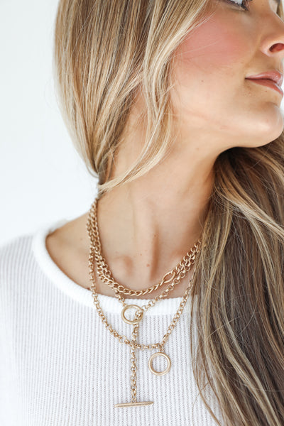 Eliza Gold Layered Chain Necklace