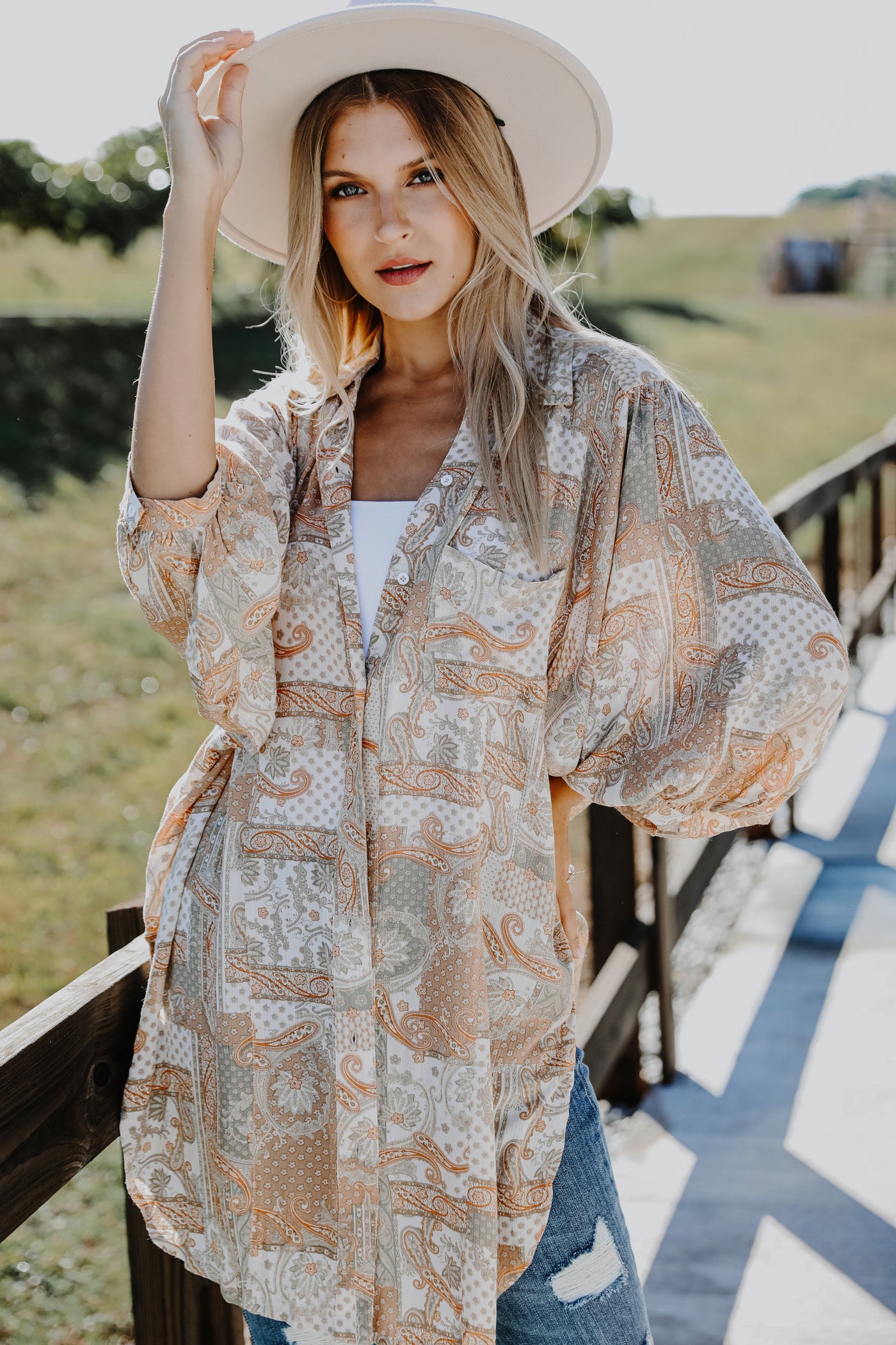 FINAL SALE - Wild Hearted Paisley Tunic Blouse