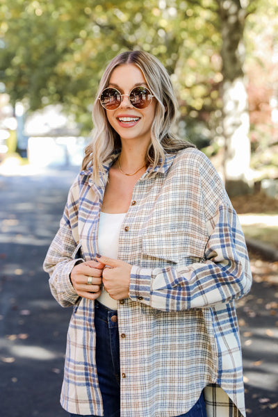 FINAL SALE - Time For Layers Plaid Shacket