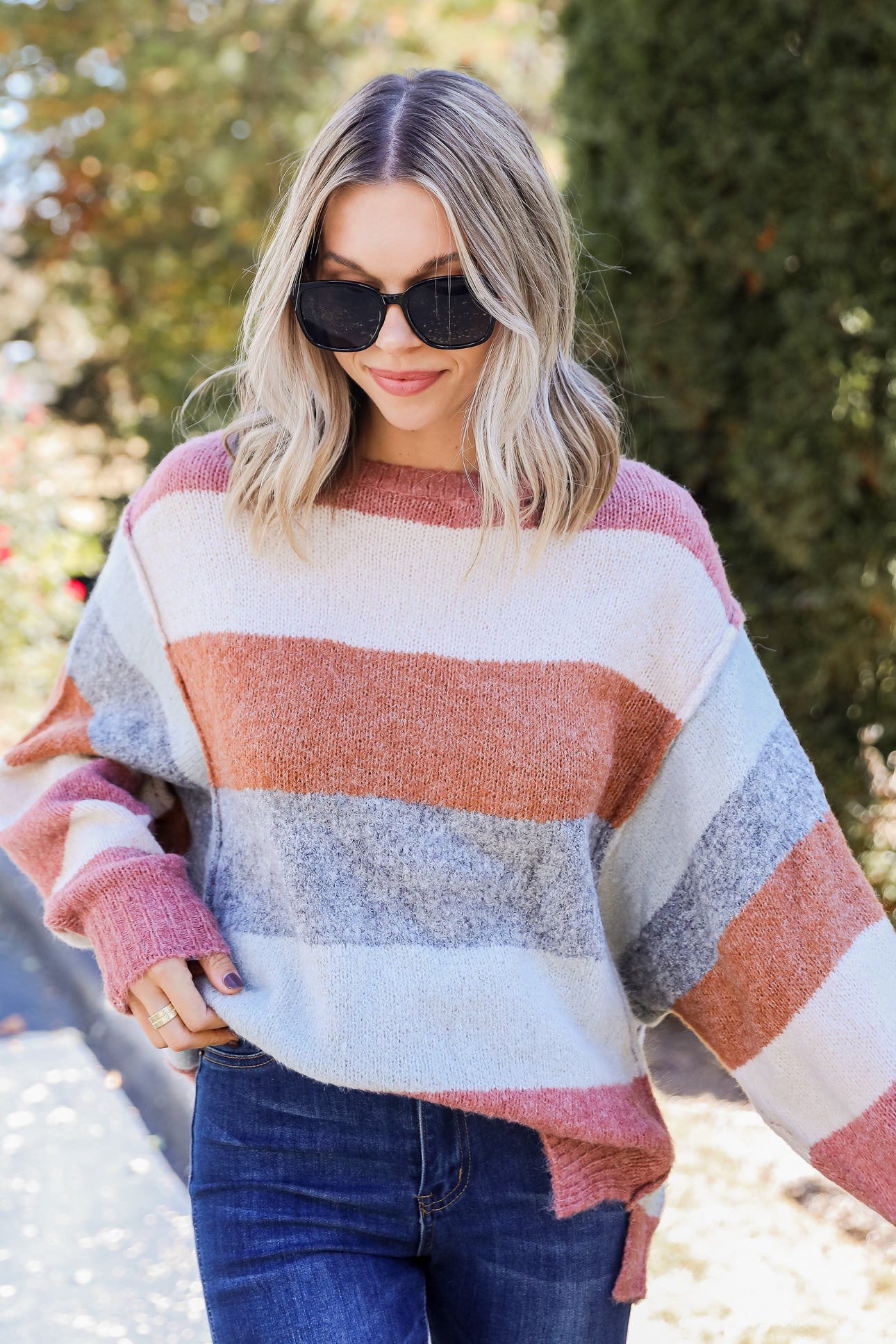 FINAL SALE - Coming Up Cozy Striped Sweater