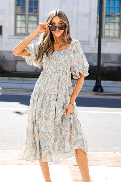 Start Of Forever Floral Midi Dress