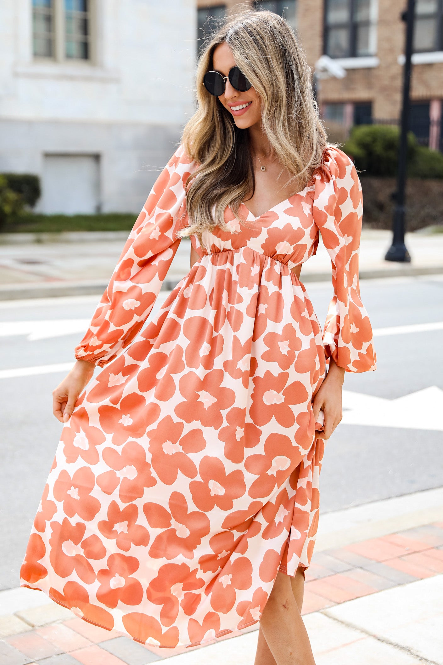 FINAL SALE - Feeling Sweet Floral Midi Dress