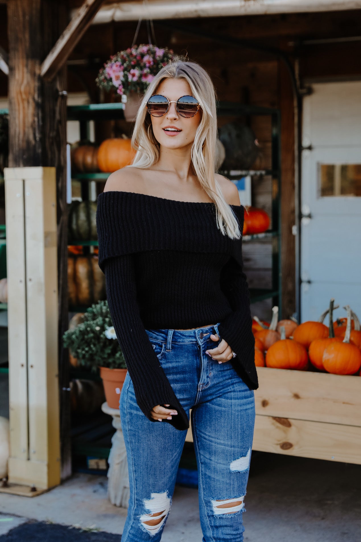 Off-The-Shoulder Sweater