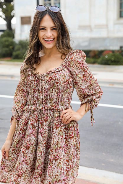 FINAL SALE - Compelling Love Floral Mini Dress