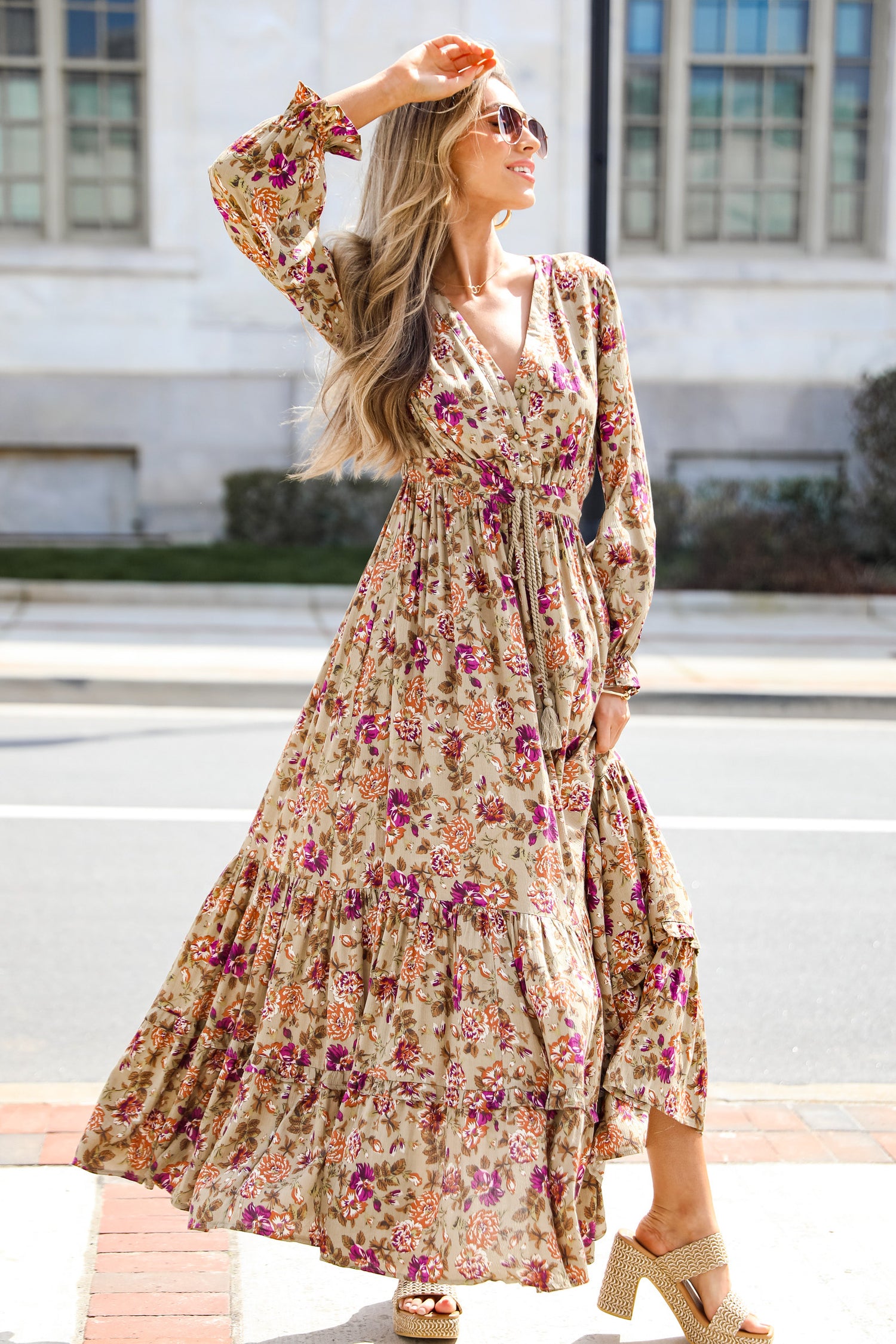 FINAL SALE - Blooming Brilliance Floral Maxi Dress
