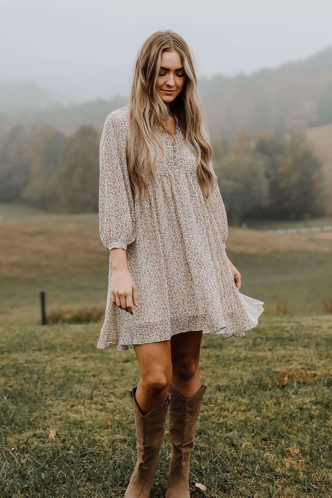 Kept Your Love Floral Babydoll Mini Dress