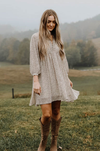 Kept Your Love Floral Babydoll Mini Dress