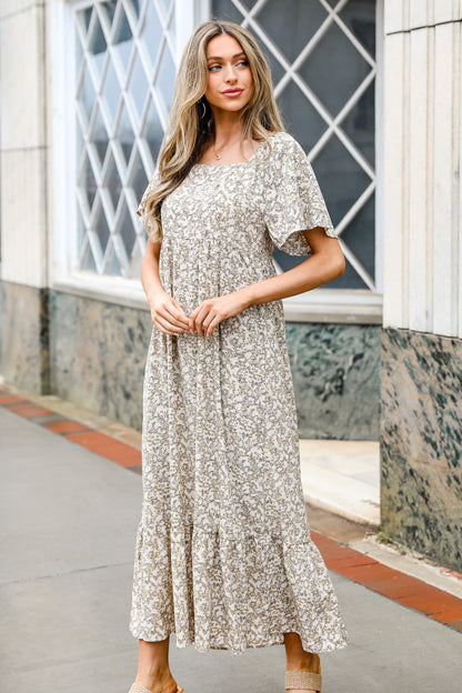 Meet For Tea Floral Maxi Dress