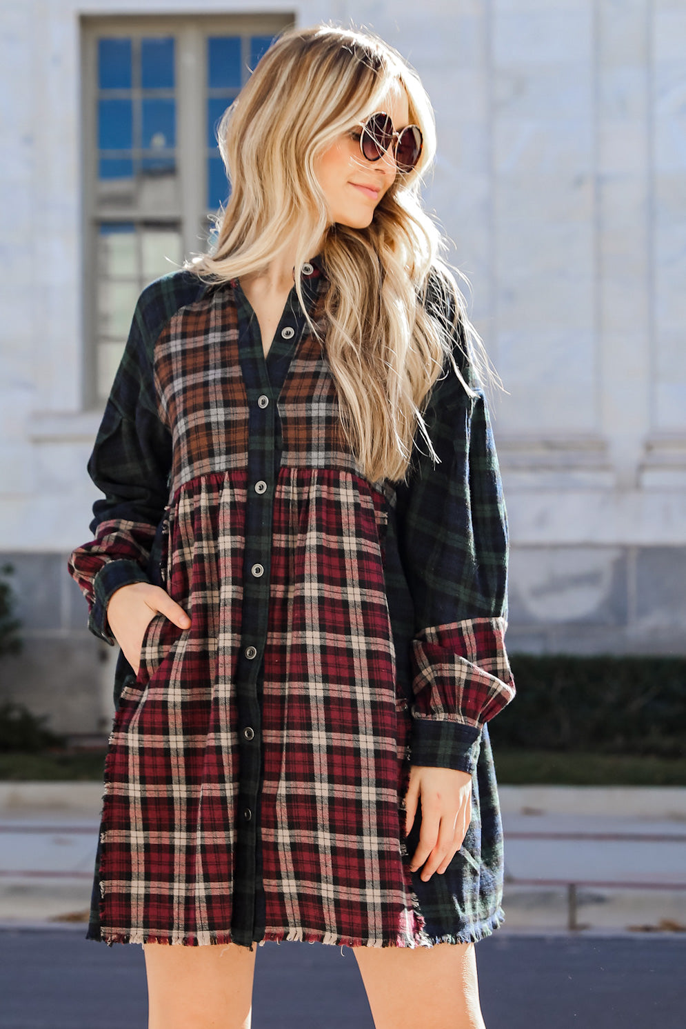 Certainly Cute Plaid Mini Dress