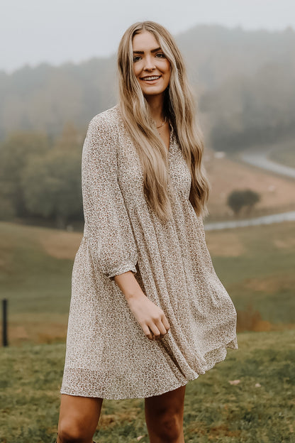 Kept Your Love Floral Babydoll Mini Dress