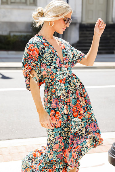 FINAL SALE - Out On The Terrace Floral Maxi Dress