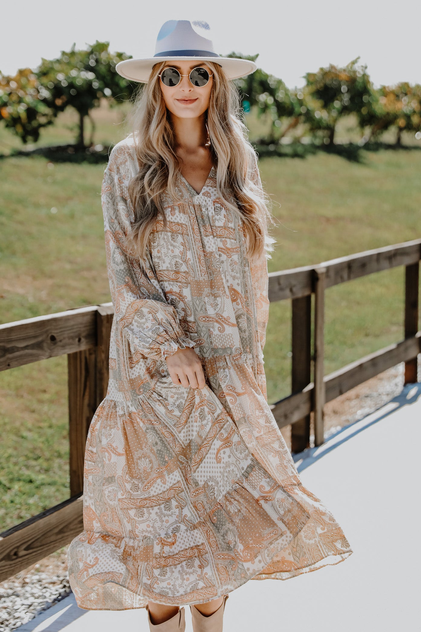 FINAL SALE - Wild Hearted Paisley Maxi Dress