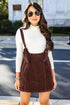 Corduroy Suspender Mini Dress