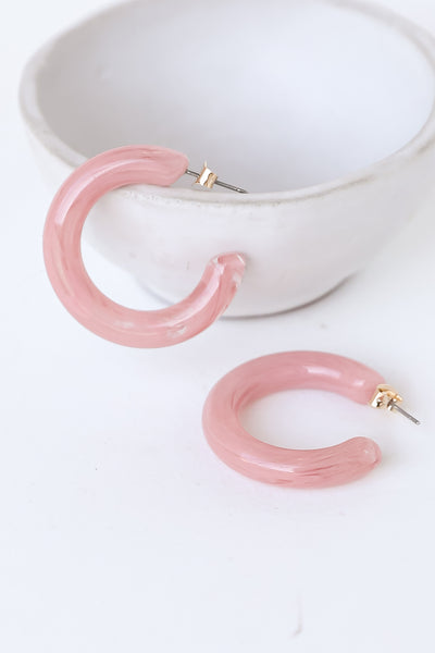 FINAL SALE - Leah Acrylic Hoop Earrings