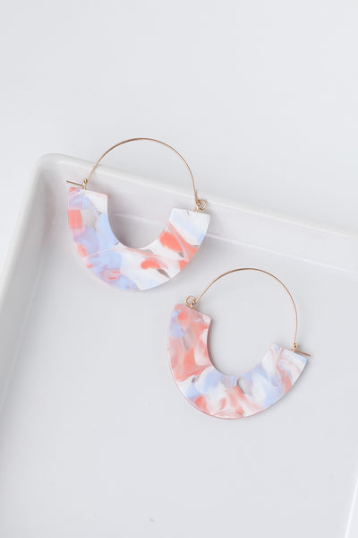 pink acrylic earrings