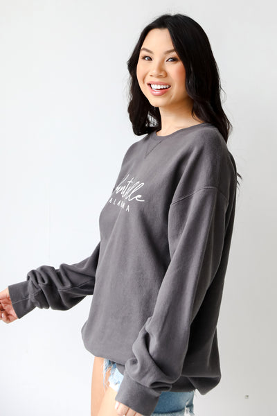 Charcoal Huntsville Alabama Pullover side view