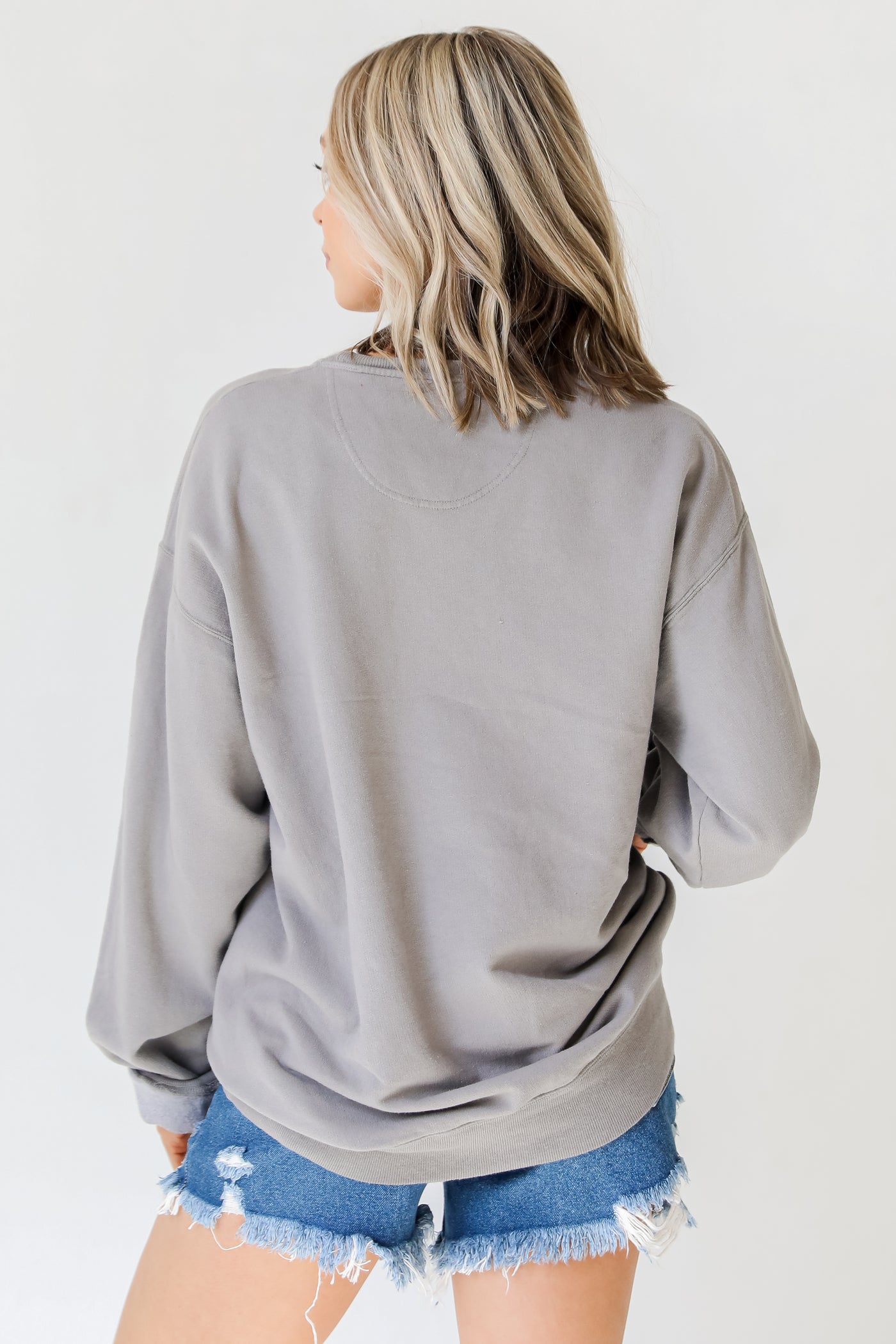 Grey Alabama Pullover back view
